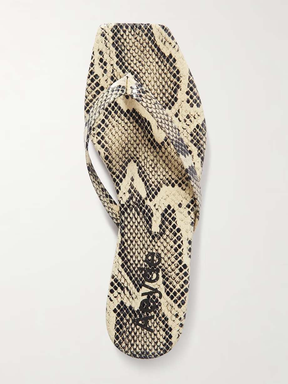 Renee snake-effect leather sandals Renee snake-effect leather sandals