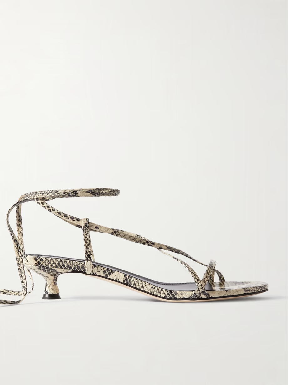 Paige snake-effect leather sandals Paige snake-effect leather sandals