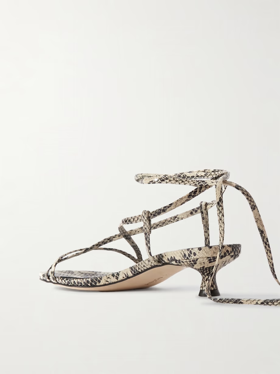 Paige snake-effect leather sandals Paige snake-effect leather sandals