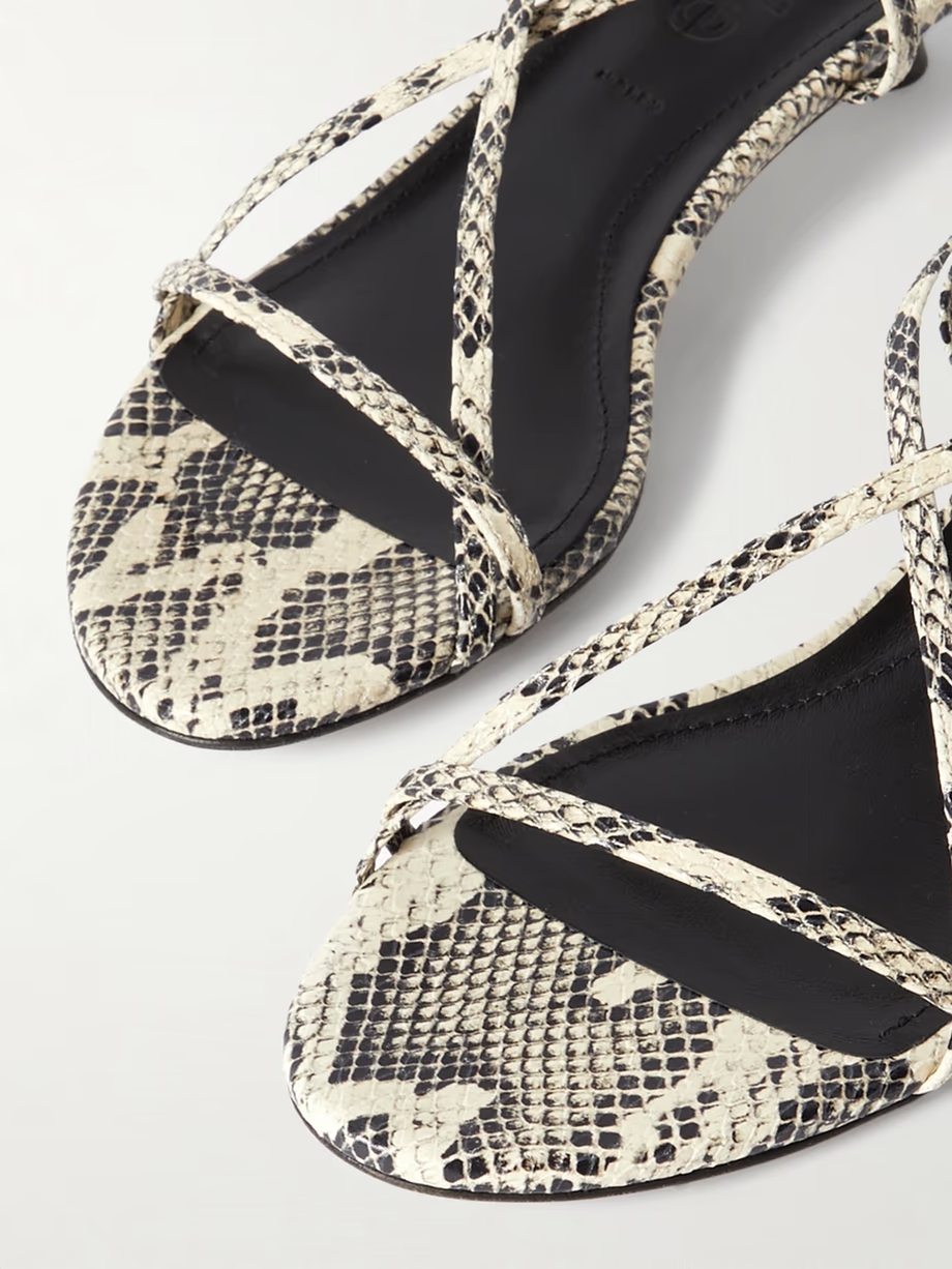 Paige snake-effect leather sandals Paige snake-effect leather sandals