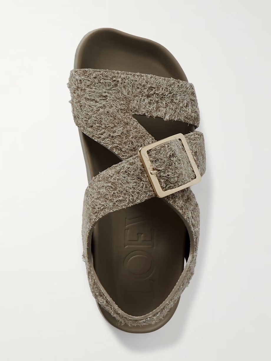 Ease buckled brushed-suede sandals Ease buckled brushed-suede sandals