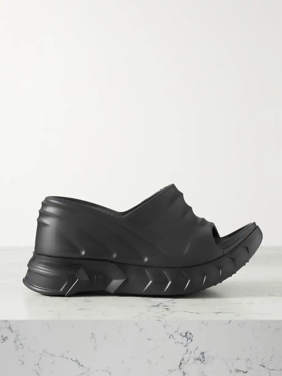 Marshmallow rubber platform wedge mules Marshmallow rubber platform wedge mules