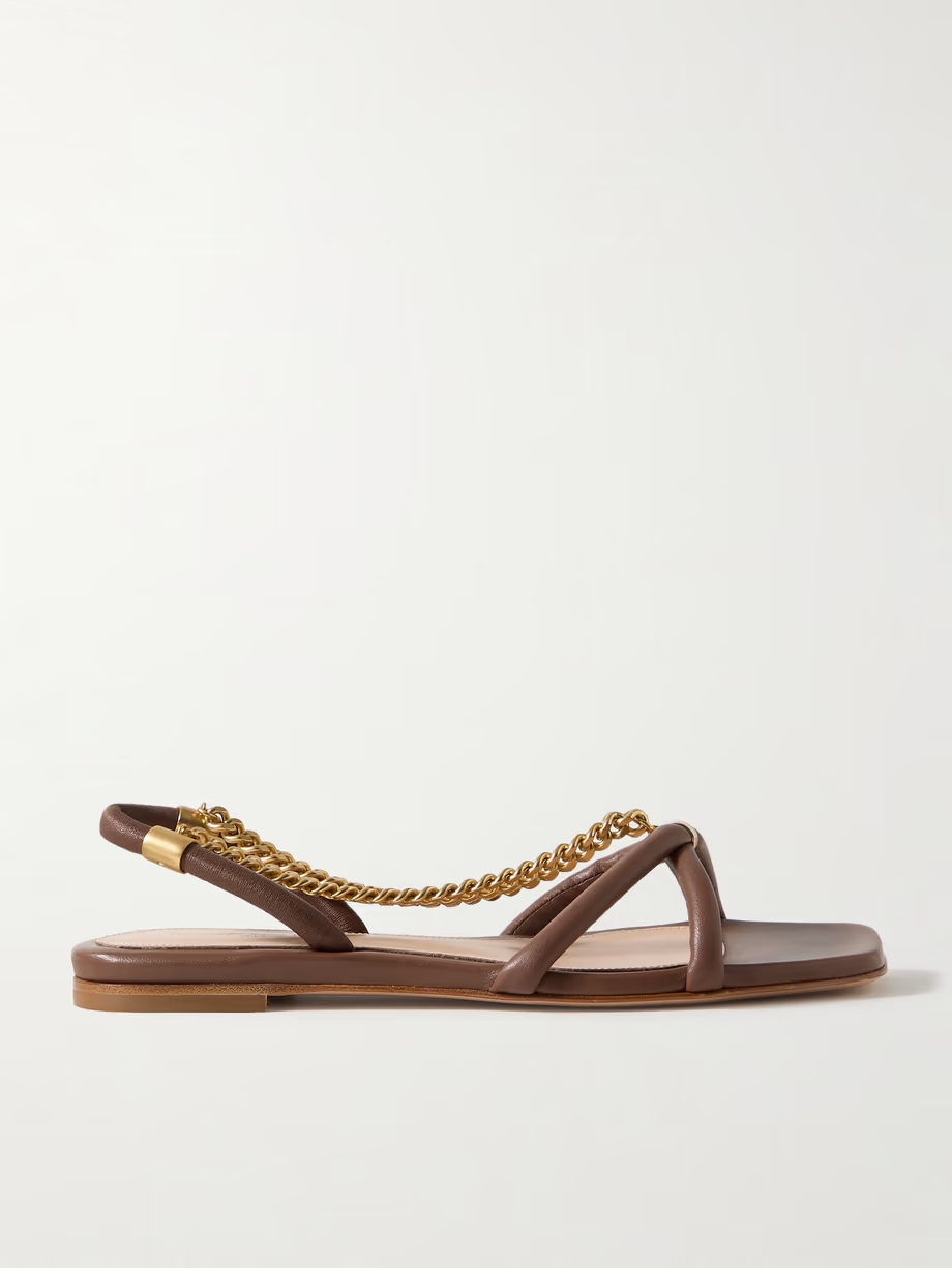 Embellished leather sandals Embellished leather sandals