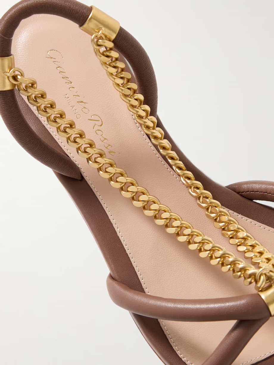 Embellished leather sandals Embellished leather sandals
