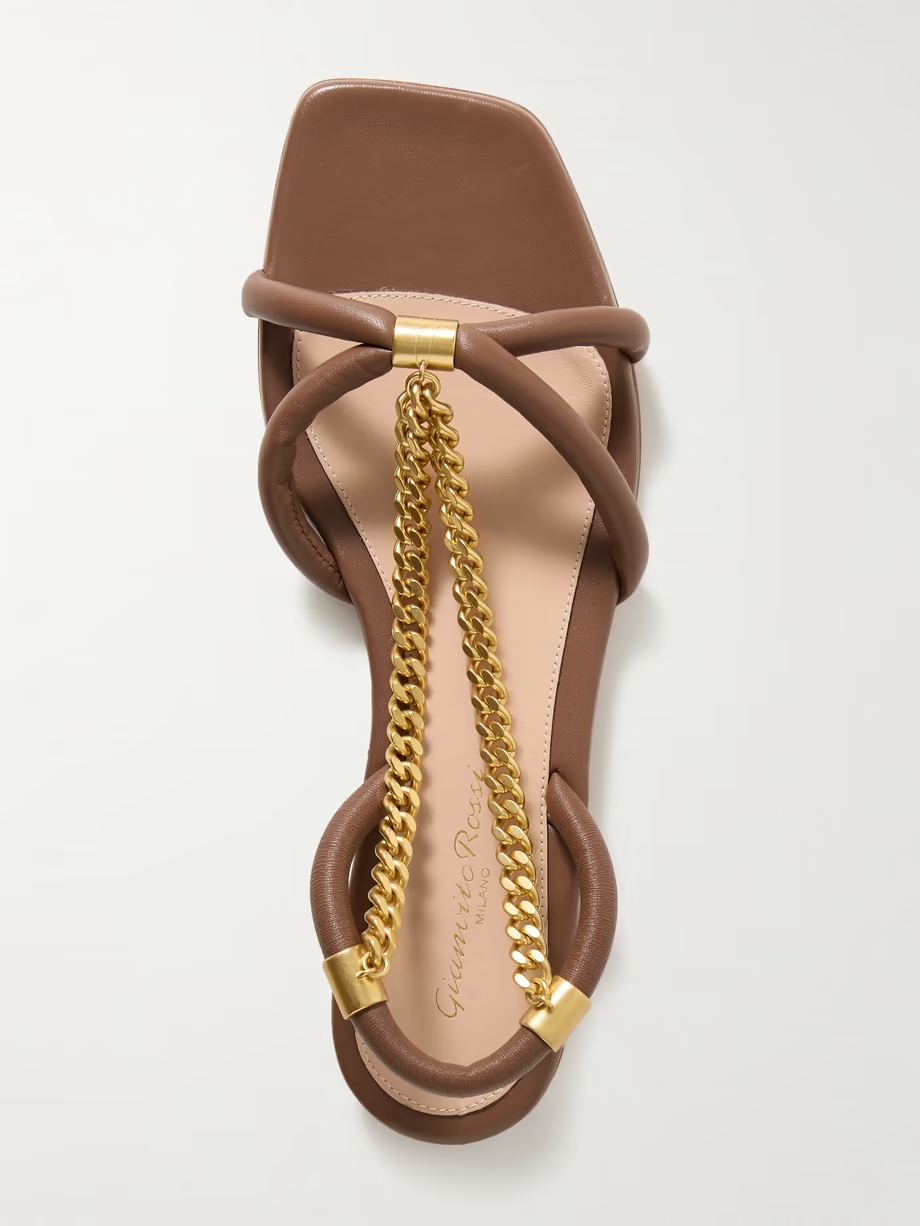 Embellished leather sandals Embellished leather sandals