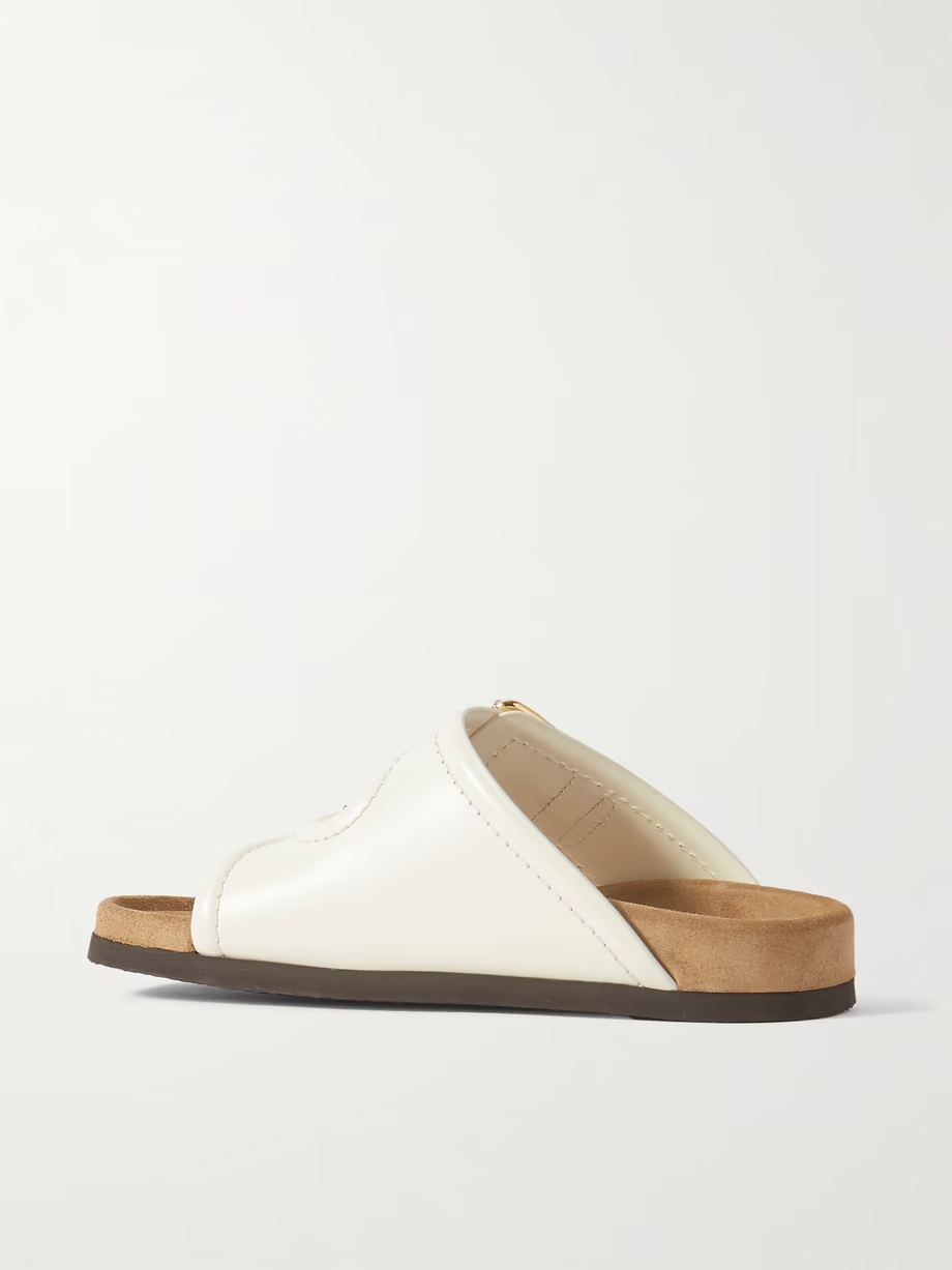 Fussfriend embellished leather slides Fussfriend embellished leather slides