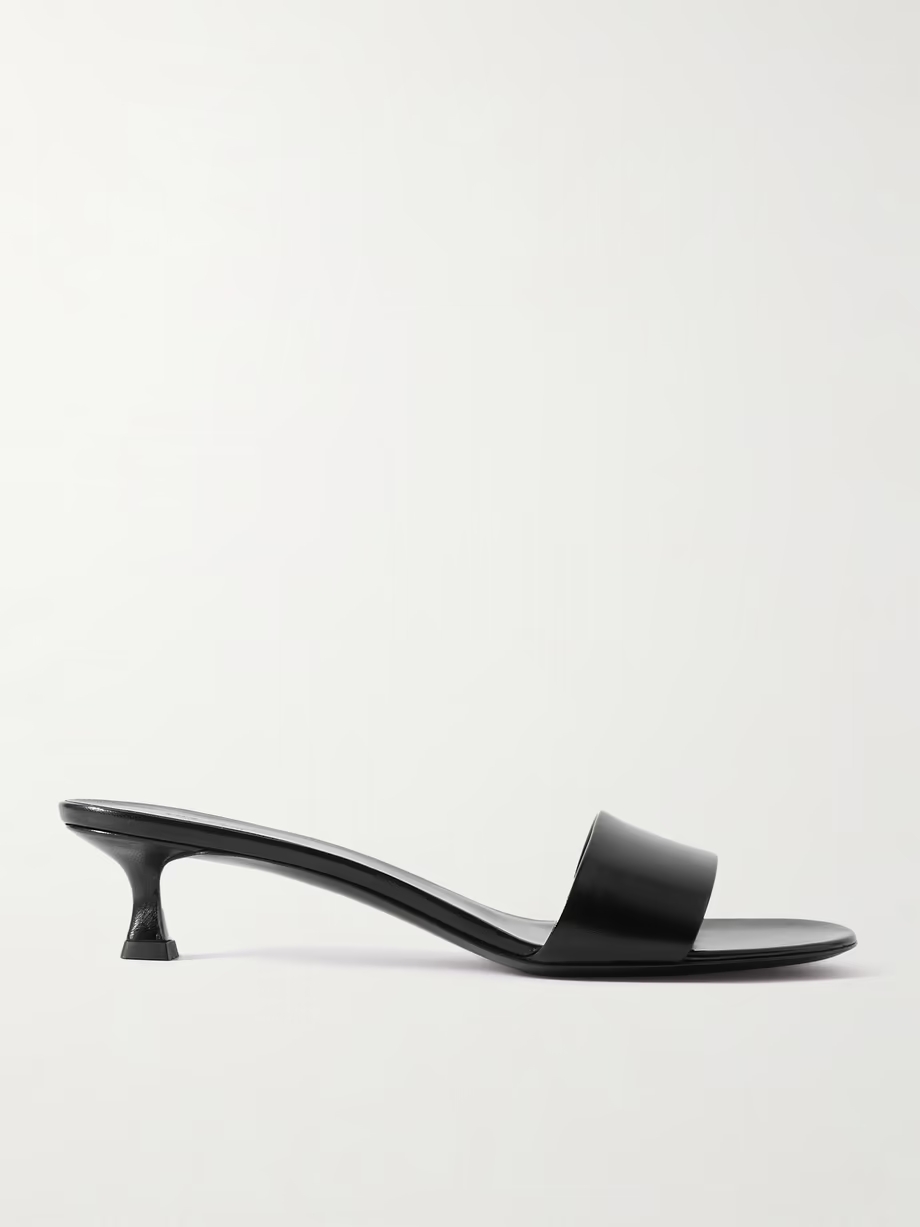 Combo leather mules Combo leather mules