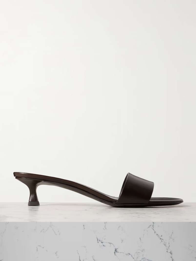 Combo leather mules Combo leather mules