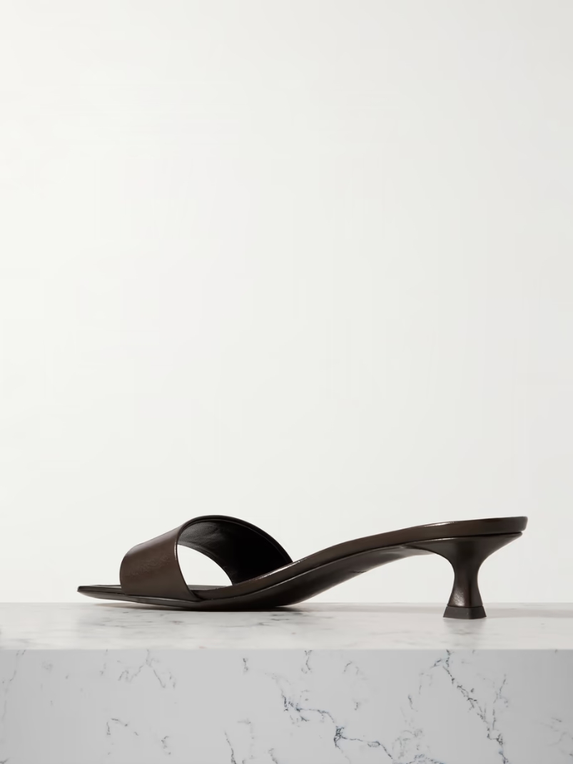 Combo leather mules Combo leather mules