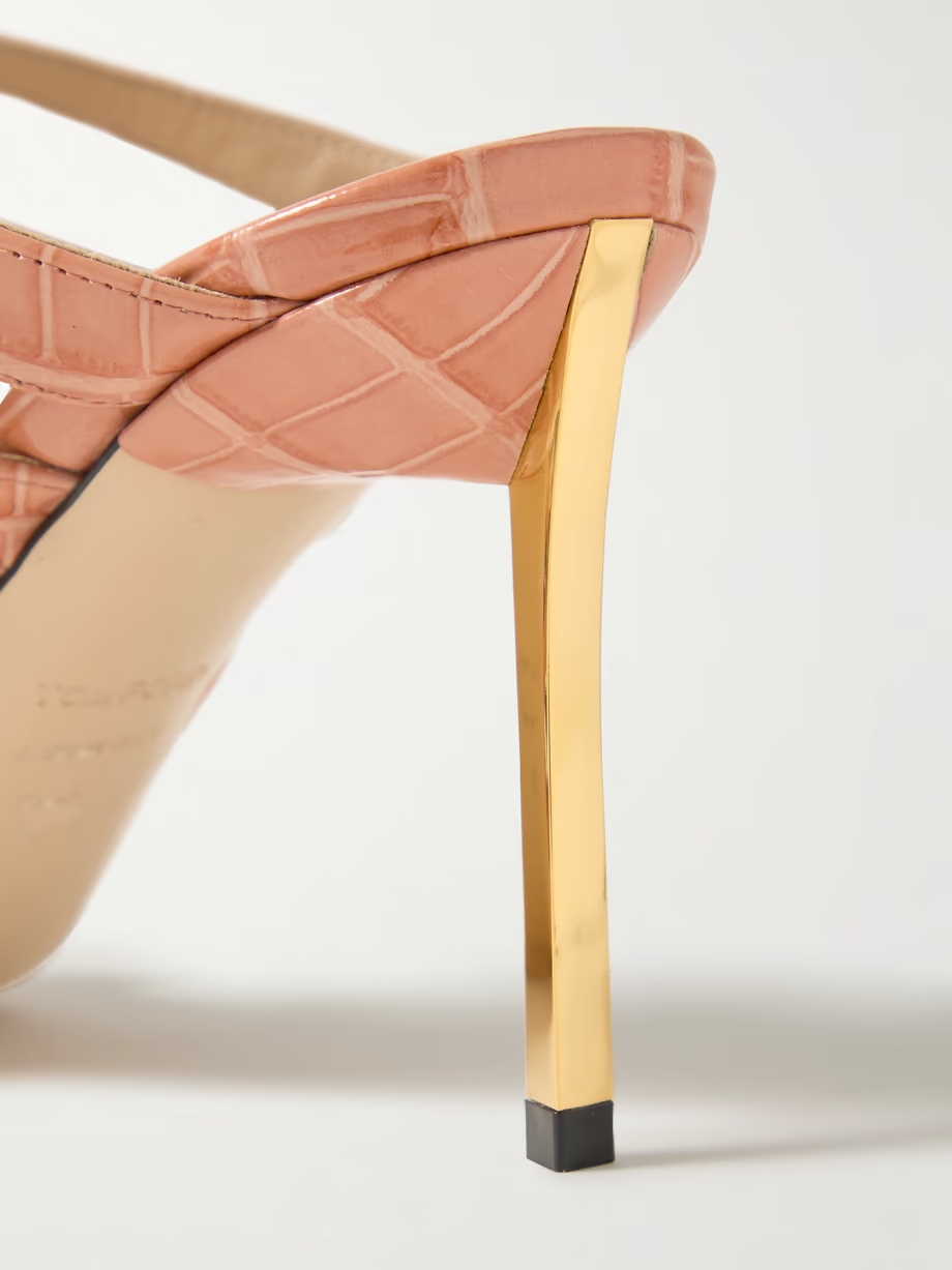 Carine croc-effect patent-leather sandals Carine croc-effect patent-leather sandals