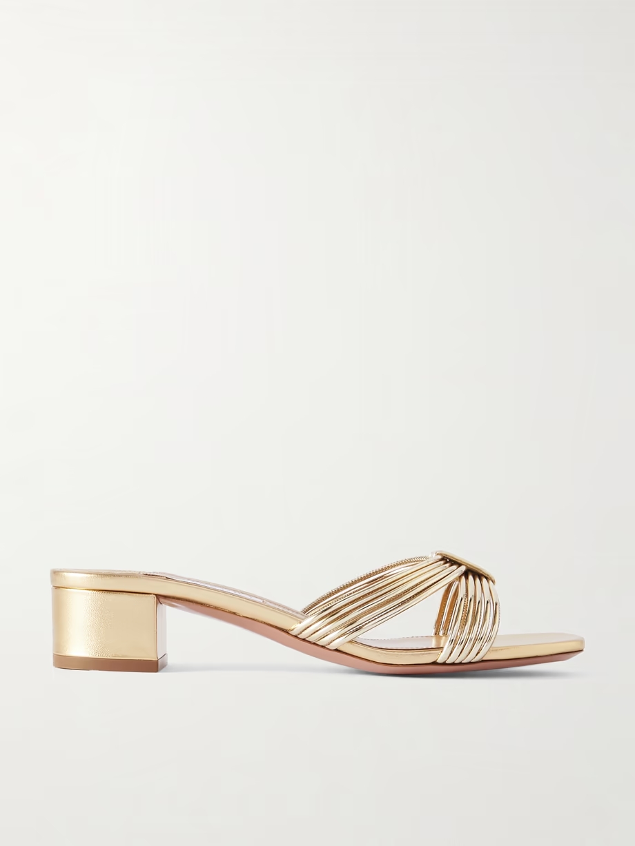 Film 35 metallic leather mules Film 35 metallic leather mules