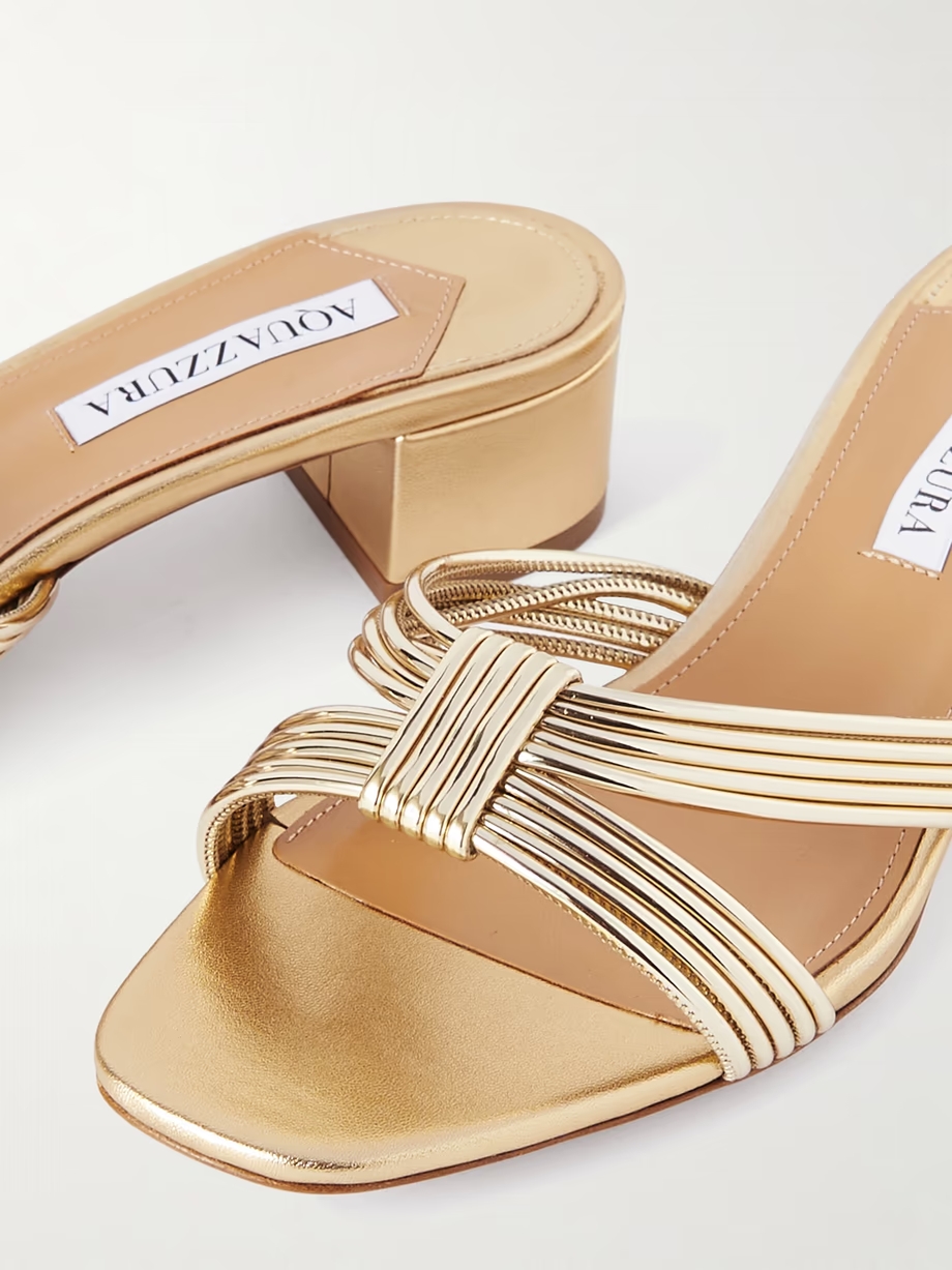 Film 35 metallic leather mules Film 35 metallic leather mules