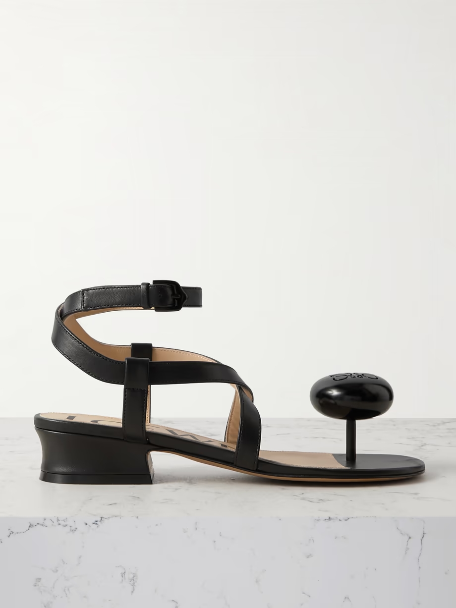 + Paula\'s Ibiza Calle Pebble embellished leather sandals + Paula\'s Ibiza Calle Pebble embellished leather sandals