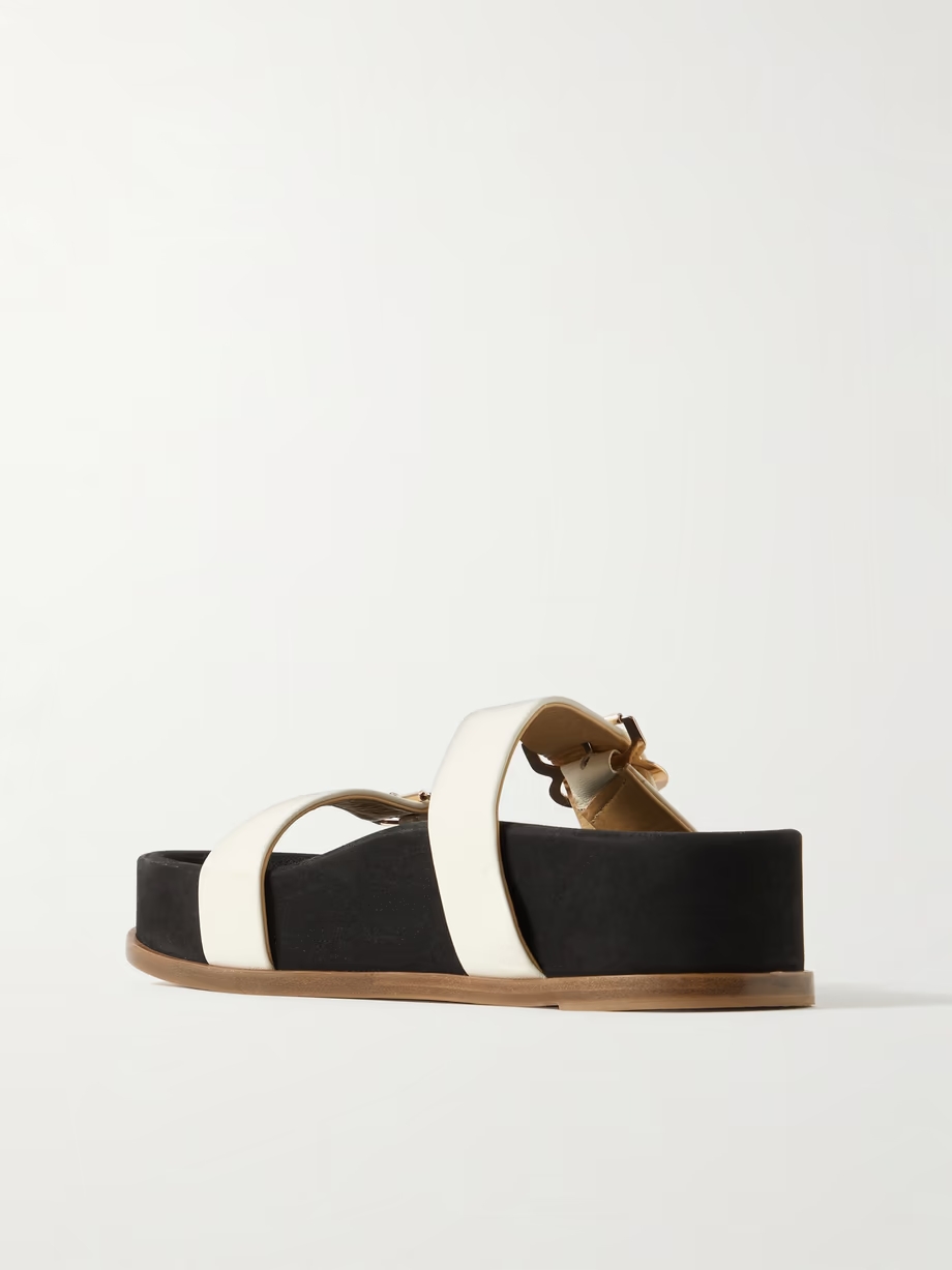 Wren leather platform slides Wren leather platform slides