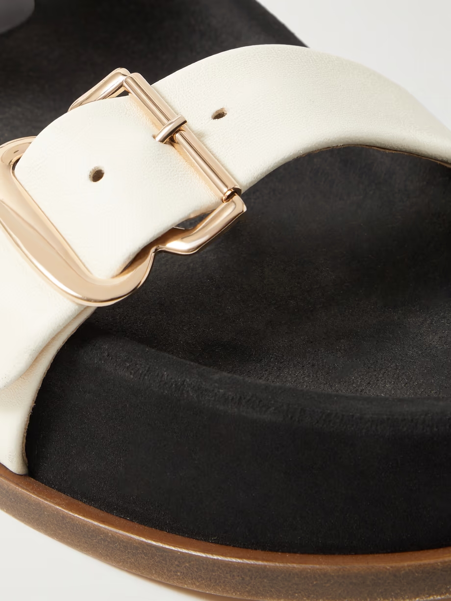 Wren leather platform slides Wren leather platform slides