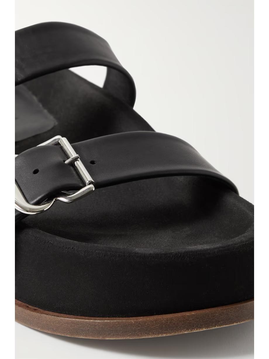 Wren leather platform slides Wren leather platform slides