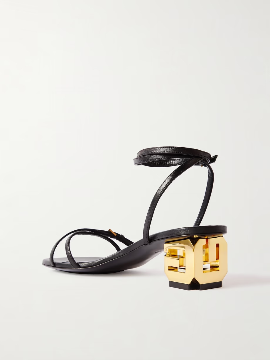 Buckle-embellished leather sandals Buckle-embellished leather sandals