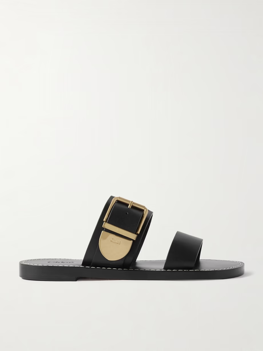 Rebecca leather slides Rebecca leather slides