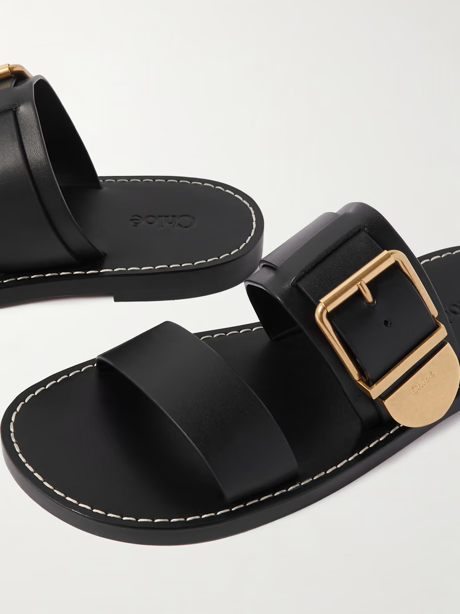 Rebecca leather slides Rebecca leather slides