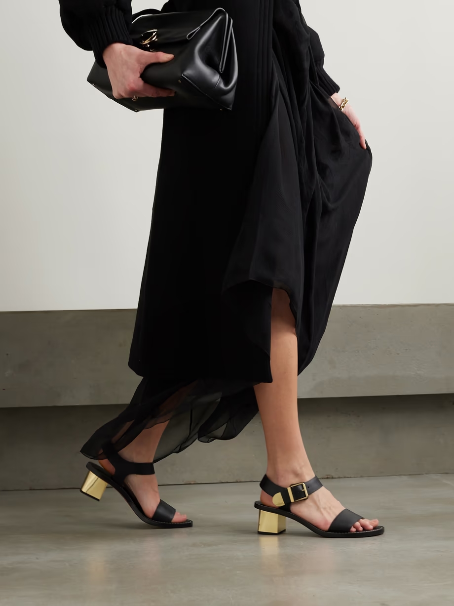 Rebecca embellished leather sandals Rebecca embellished leather sandals