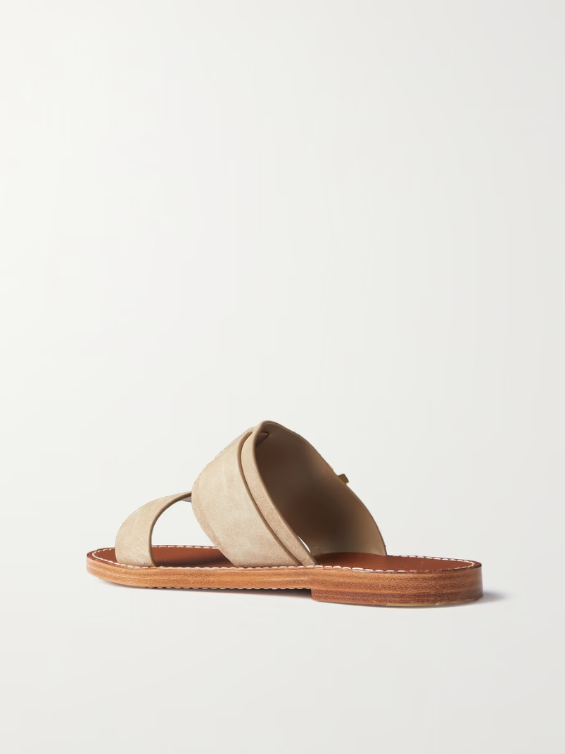 Rebecca suede slides Rebecca suede slides