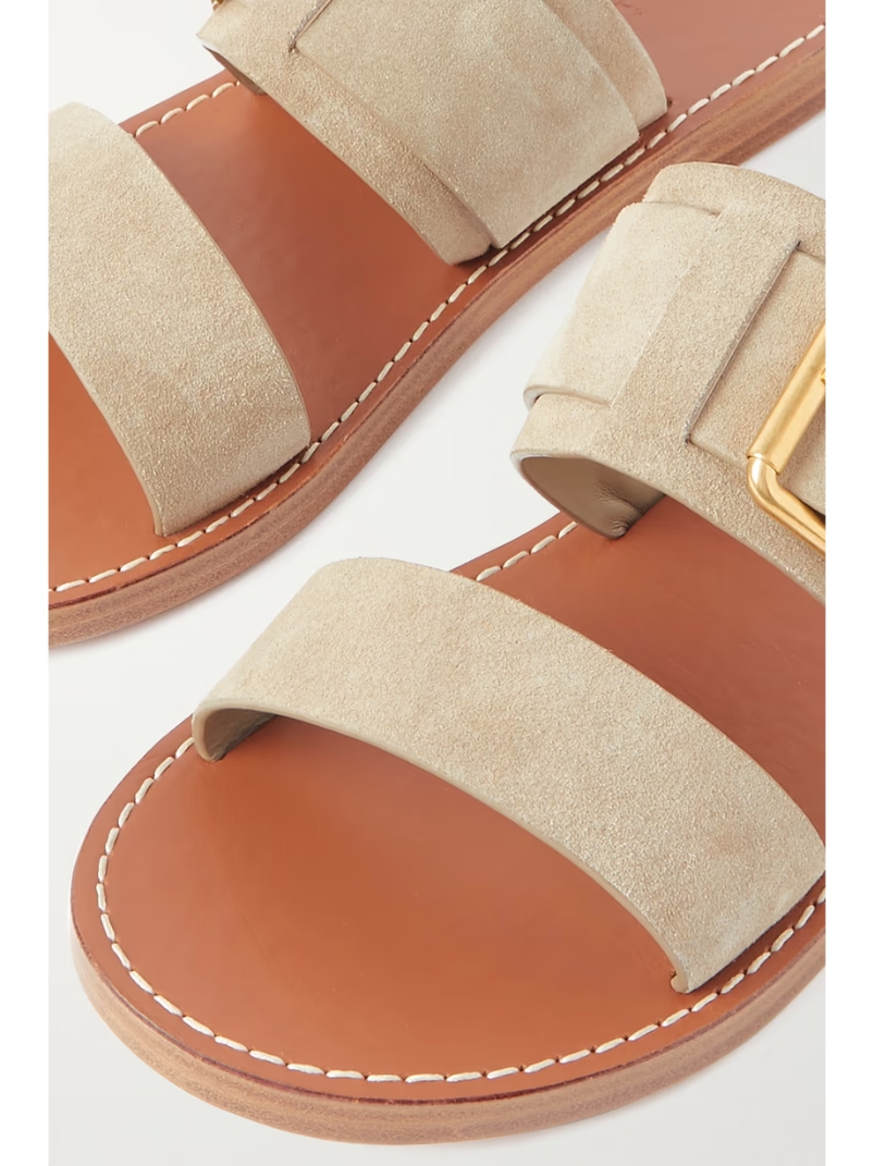 Rebecca suede slides Rebecca suede slides