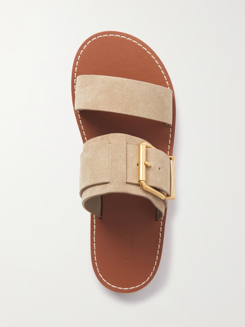 Rebecca suede slides Rebecca suede slides