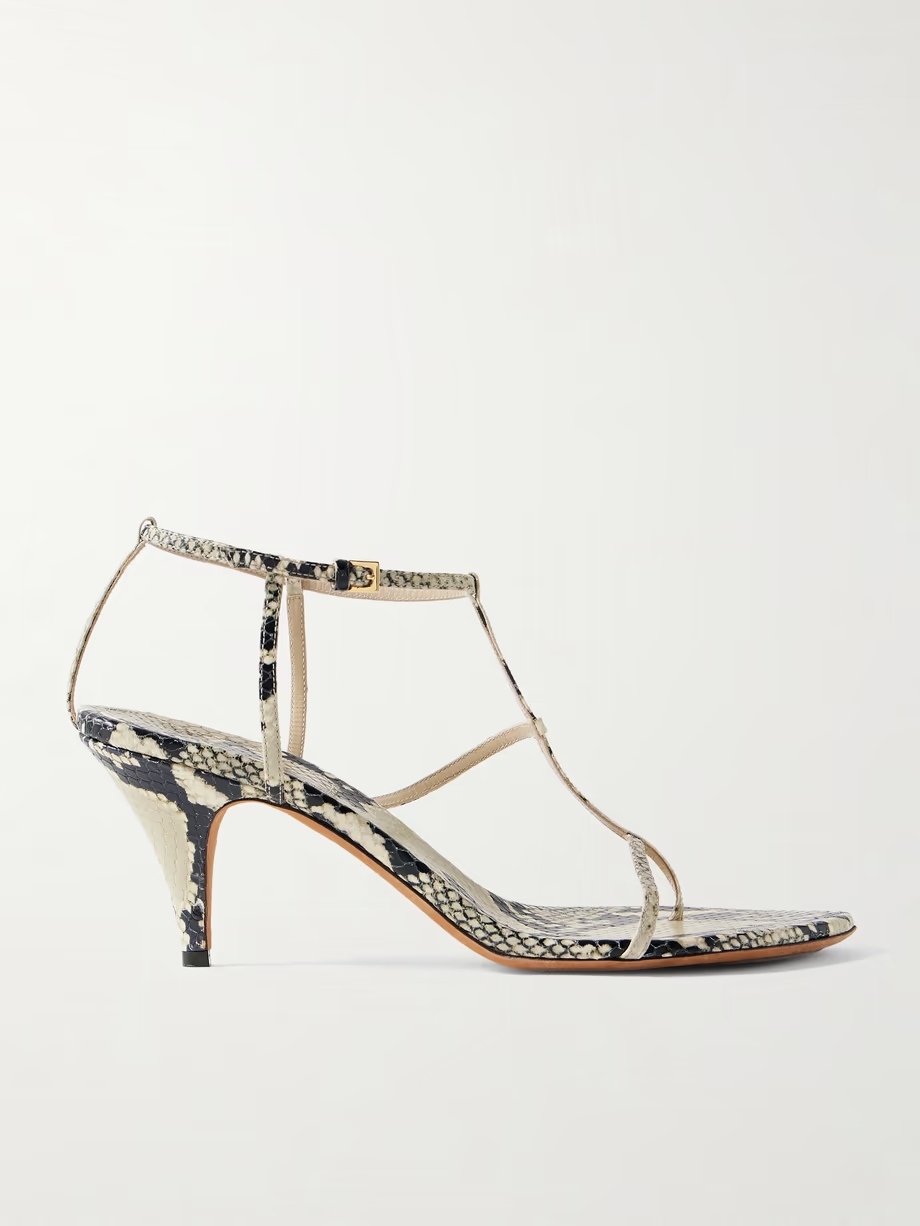 Jones snake-effect leather sandals Jones snake-effect leather sandals