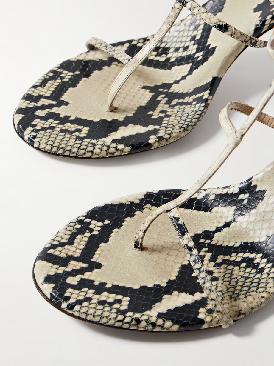Jones snake-effect leather sandals Jones snake-effect leather sandals