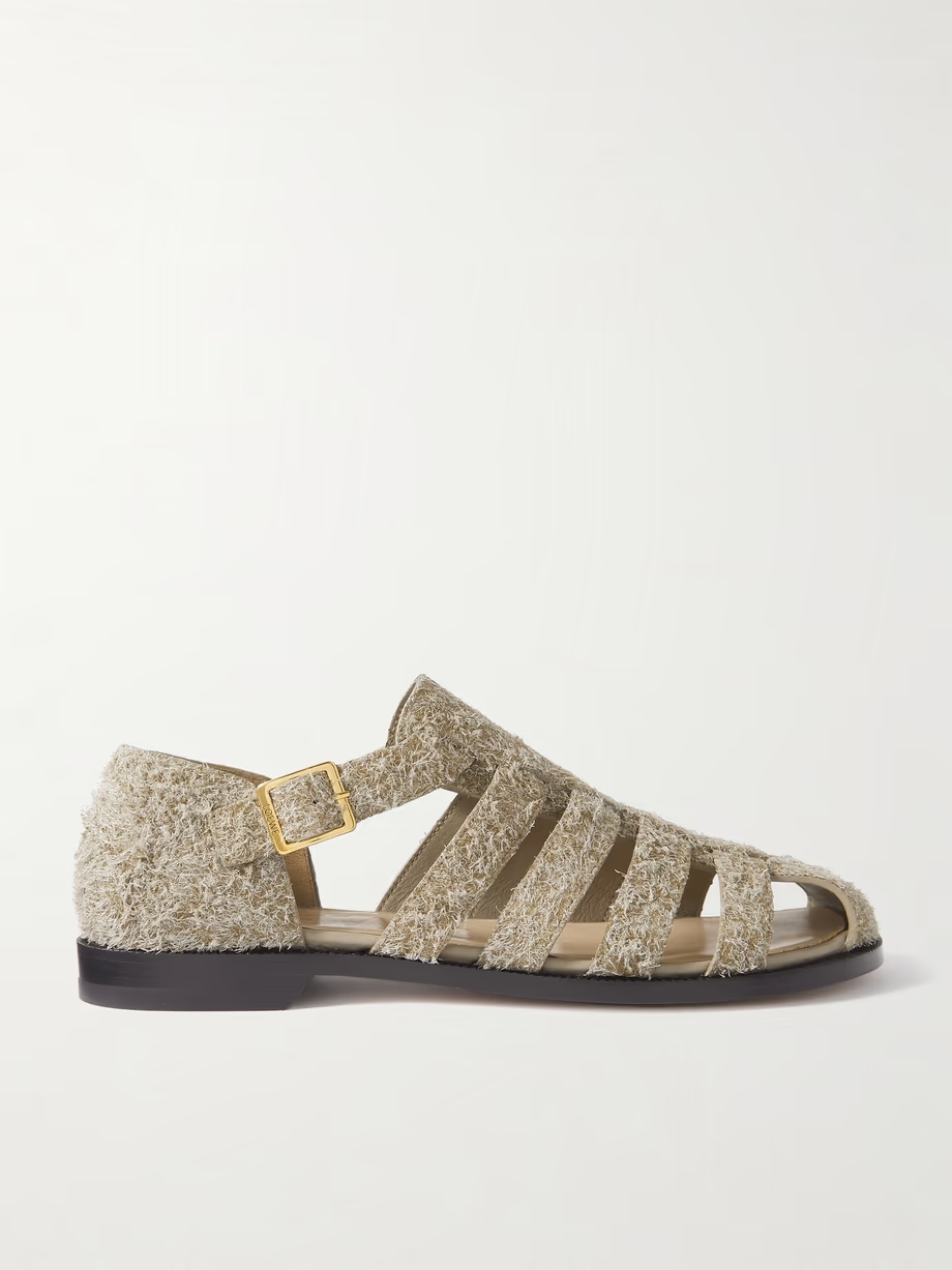 Campo cutout brushed-suede sandals Campo cutout brushed-suede sandals