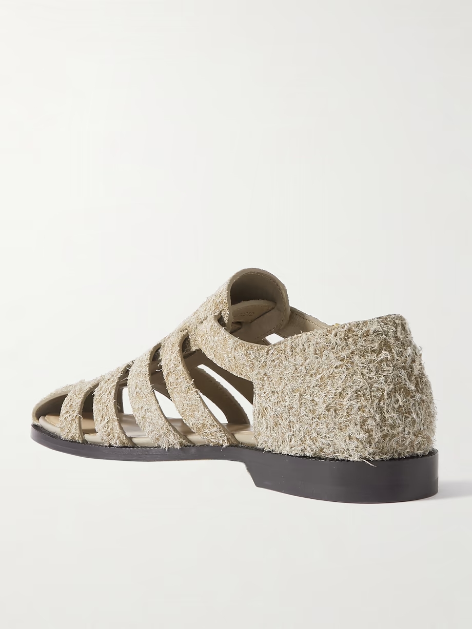 Campo cutout brushed-suede sandals Campo cutout brushed-suede sandals