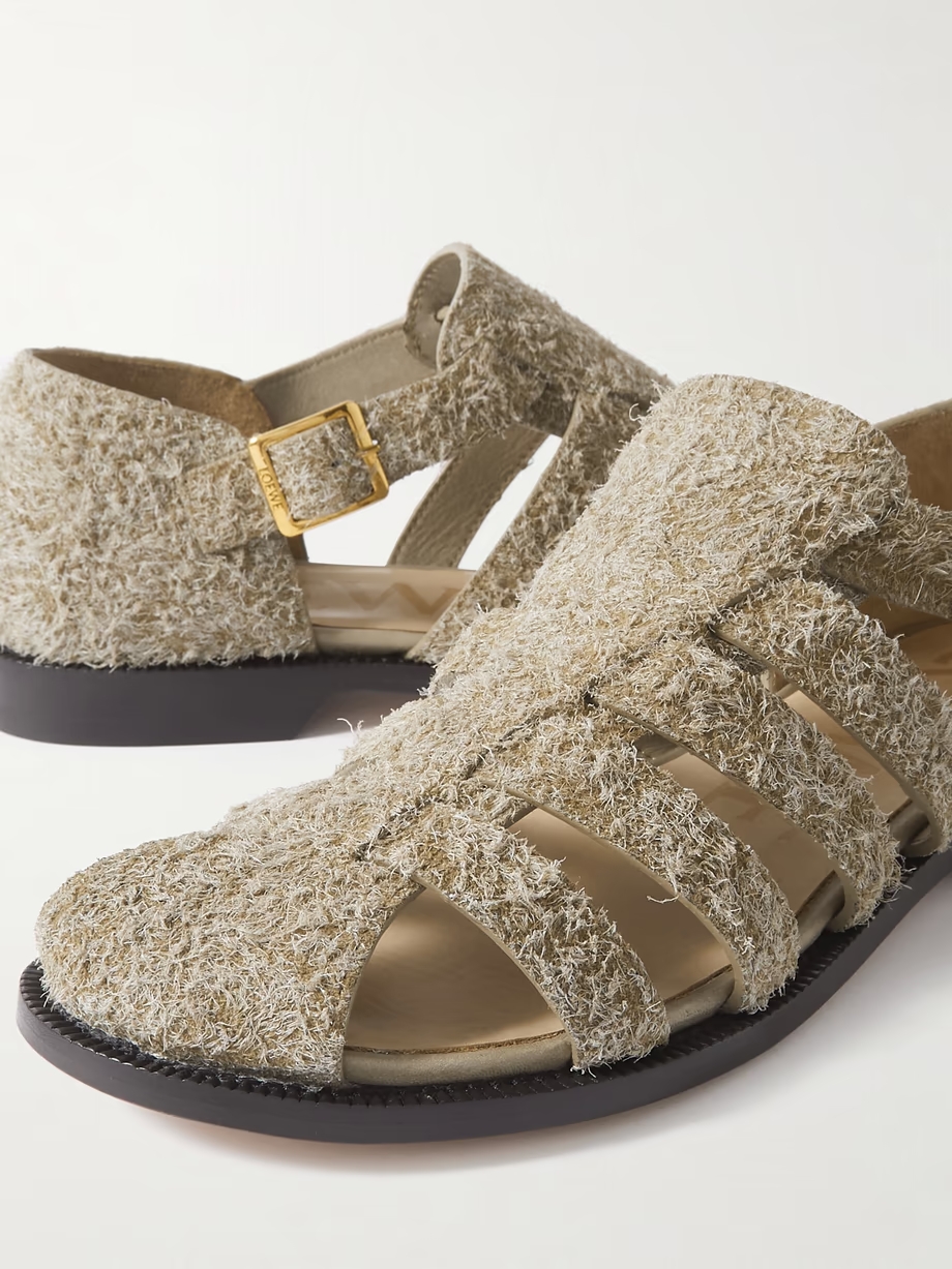 Campo cutout brushed-suede sandals Campo cutout brushed-suede sandals
