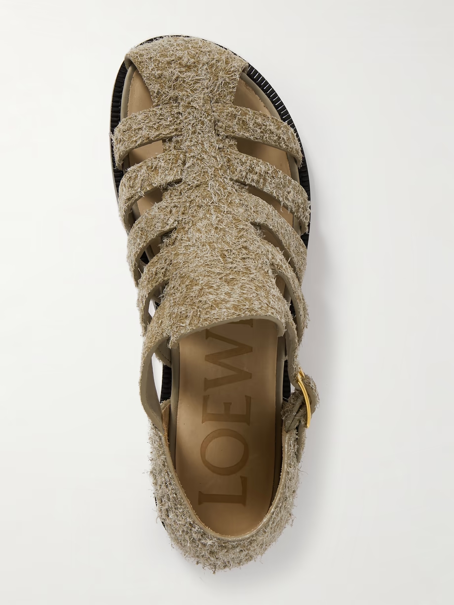 Campo cutout brushed-suede sandals Campo cutout brushed-suede sandals
