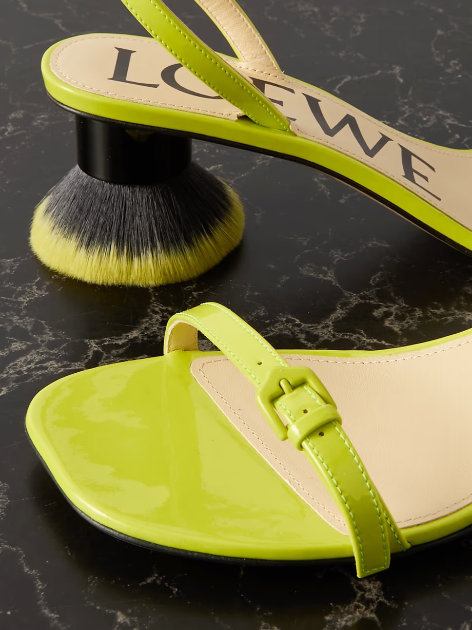 Petal Brush patent-leather sandals Petal Brush patent-leather sandals