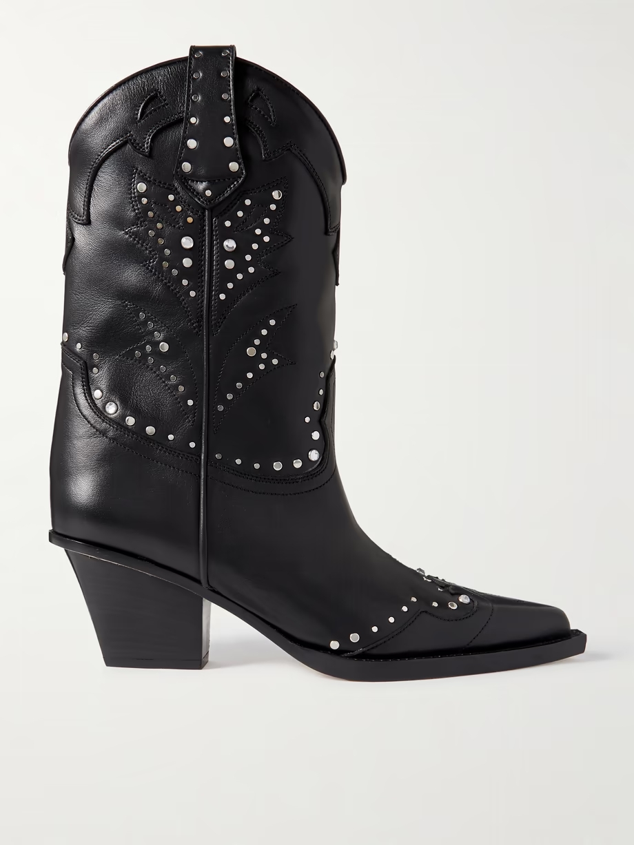 American Flame embroidered embellished leather cowboy boots American Flame embroidered embellished leather cowboy boots