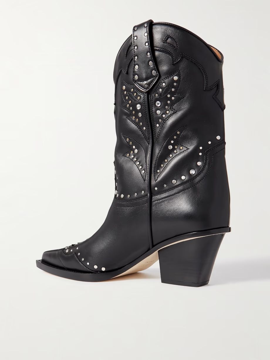 American Flame embroidered embellished leather cowboy boots American Flame embroidered embellished leather cowboy boots