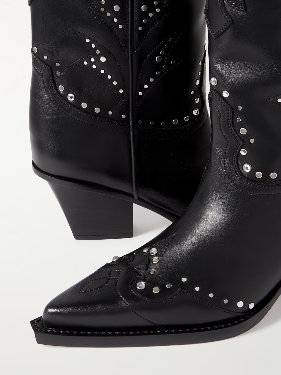 American Flame embroidered embellished leather cowboy boots American Flame embroidered embellished leather cowboy boots