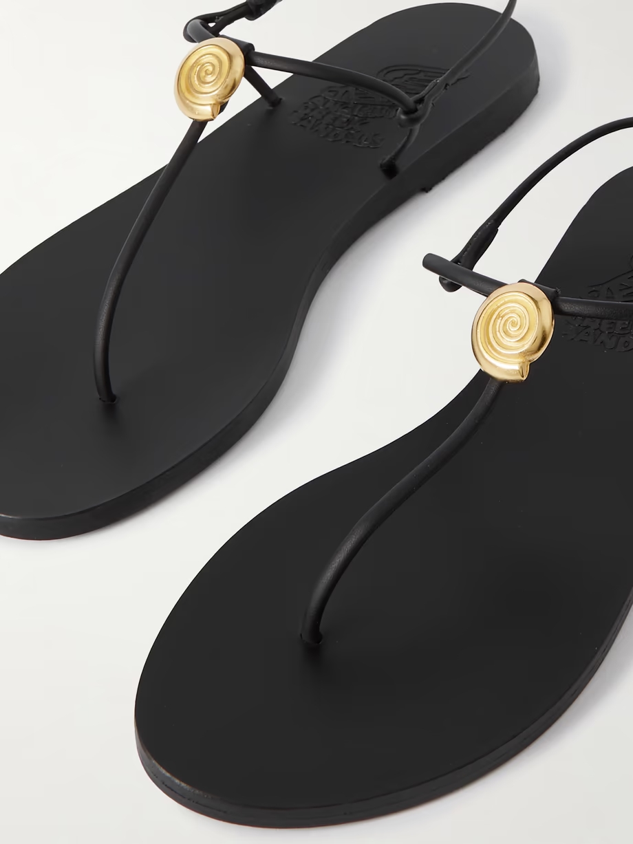 Dimitra embellished leather sandals Dimitra embellished leather sandals