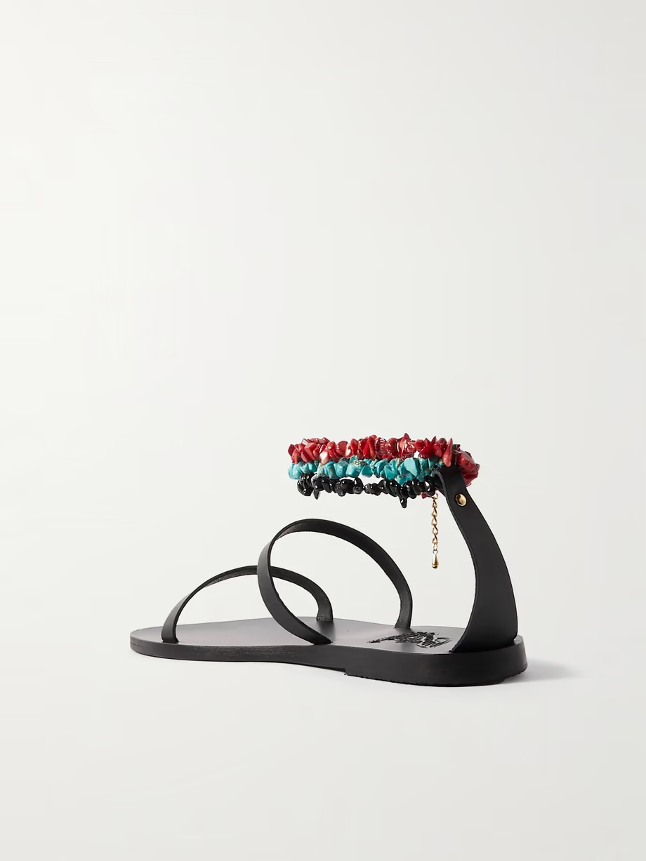Smirni embellished leather sandals Smirni embellished leather sandals