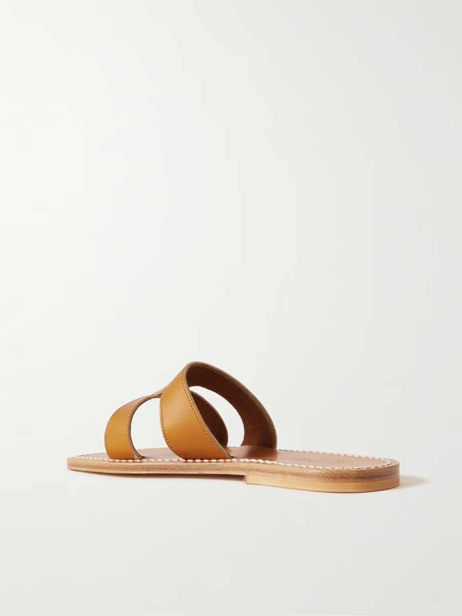 Menandre cutout leather slides Menandre cutout leather slides