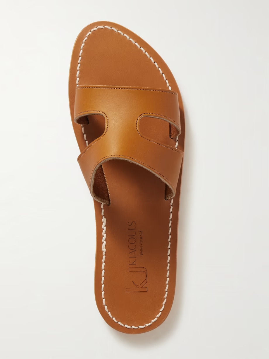 Menandre cutout leather slides Menandre cutout leather slides
