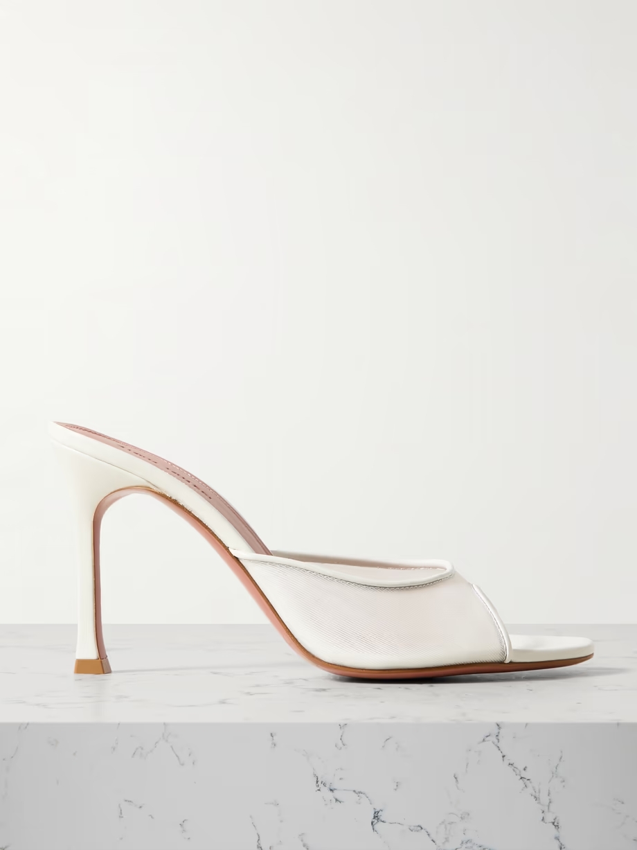 Alexa mesh and leather mules Alexa mesh and leather mules