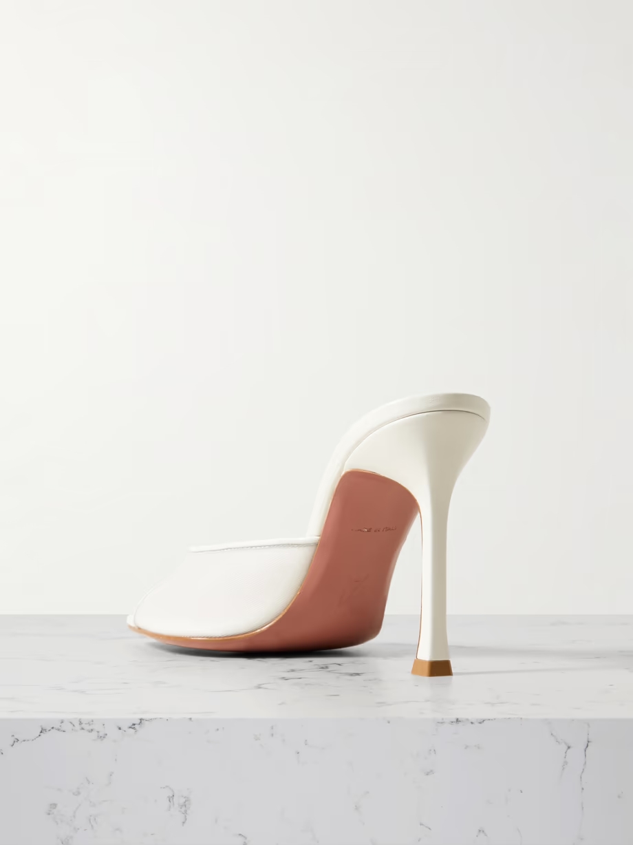 Alexa mesh and leather mules Alexa mesh and leather mules