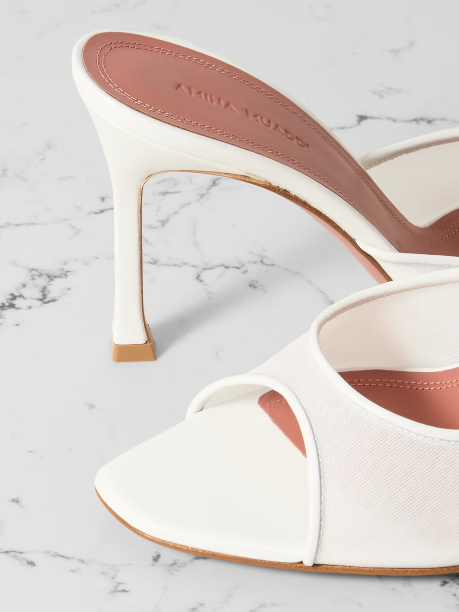 Alexa mesh and leather mules Alexa mesh and leather mules