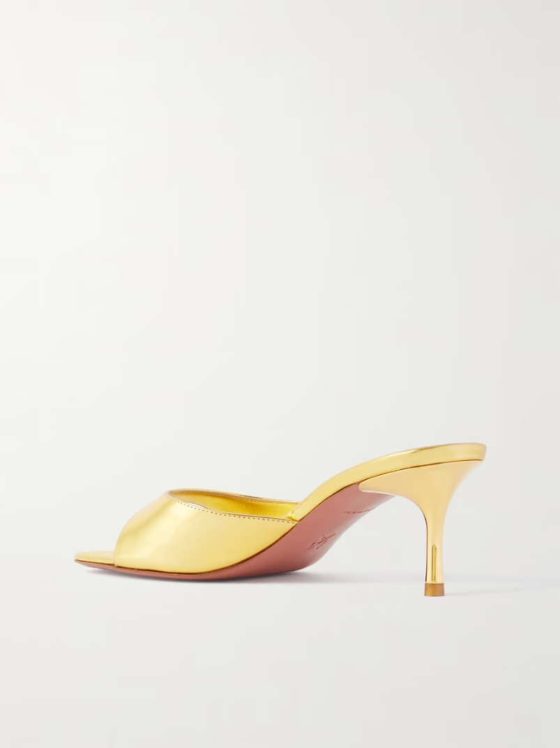 Jeanne mirrored-leather mules Jeanne mirrored-leather mules