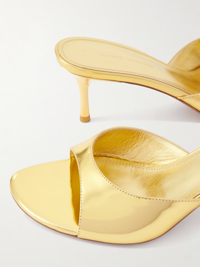 Jeanne mirrored-leather mules Jeanne mirrored-leather mules