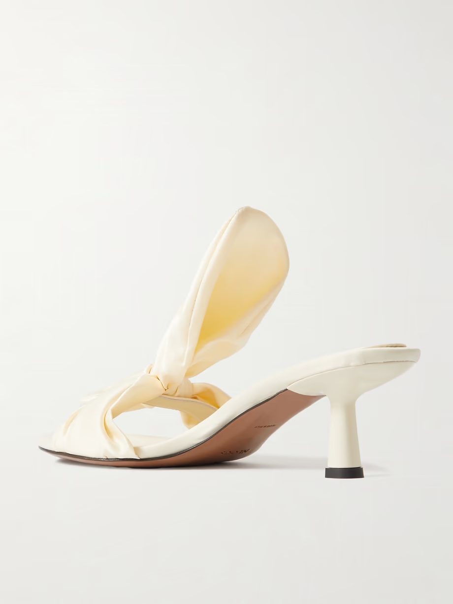 Diana bow-detailed satin sandals Diana bow-detailed satin sandals