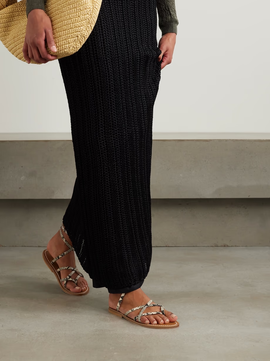Zenobie snake-effect leather sandals Zenobie snake-effect leather sandals