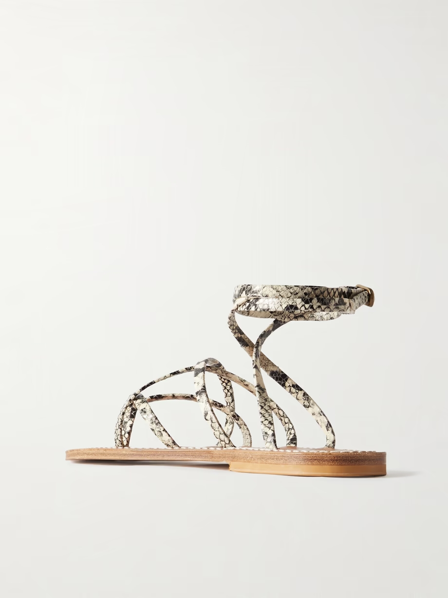 Zenobie snake-effect leather sandals Zenobie snake-effect leather sandals