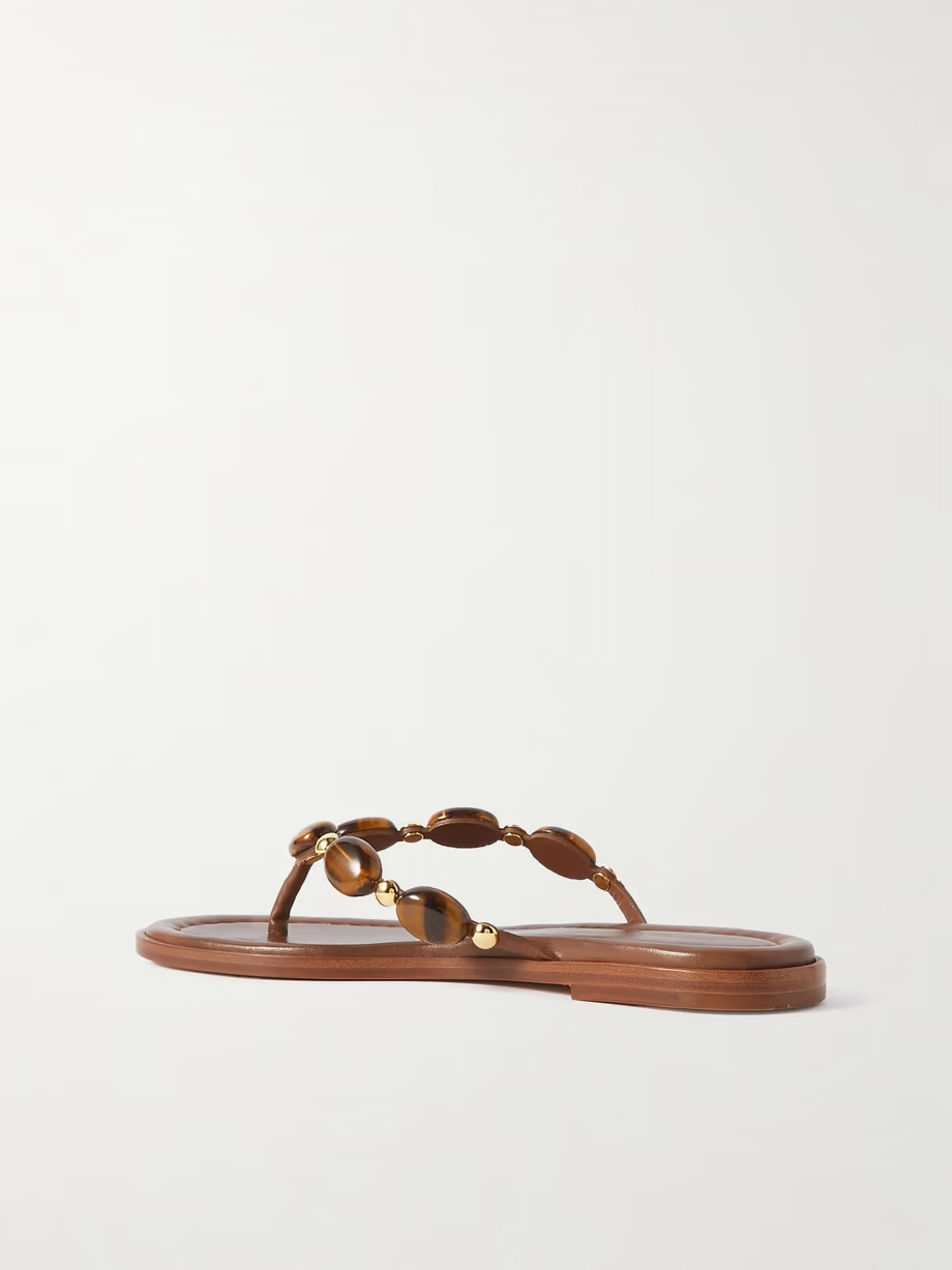 Shanti embellished leather thong sandals Shanti embellished leather thong sandals
